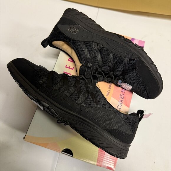 SKECHERS Sport Gratis Live Golden Black Size 8.5 NEW - Picture 2 of 11